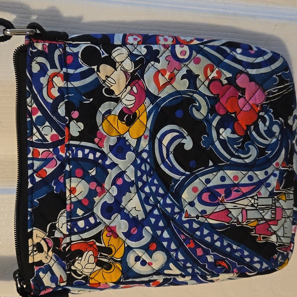 Mickey Mouse Disney Vera Bradley Blue and Black Quilted Crossbody Bag - Picture 4 of 5